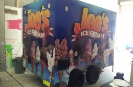 Joe’s Icecream Trailer printed wrap