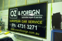 Oz & Foreign external wall sign, ready to go!