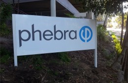 Phebra freestanding sign