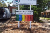 Rural Fire Service Fire Danger Indication Sign